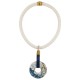 Collier Classique Donut avec Disque Blanc et Bleu et Cordon Climb