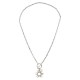 Collier en Argent avec Fermoir en T et Pendentif Soleil