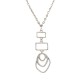 Silver Necklace with Sequential Geometric Pendants