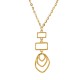 Gold Necklace with Sequential Geometric Pendants