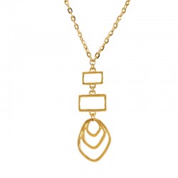 Collier en Or avec Pendentifs Géométriques Séquentiels