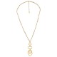Gold Necklace with Sequential Geometric Pendants