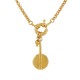 Collier en Argent avec Pendentif Rond et Ligne en Relief