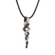 Collana con Pendenti Rotanti in Metallo Nero e Argento