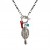 Argent/ Turquoise/ Rouge