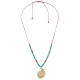 Summer Necklace with Metal Shell & Howlite Beads
