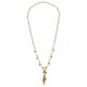 Collier d'Été avec Coquillage en Métal et Chaîne Maille Papier