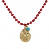 Gold/ Red/ Turquoise