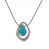 999° Silver Antique Plated/ 5µm/ Turquoise