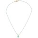 Collier avec Pendentif Métallique et Émail Turquoise