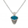 Argent/ Turquoise transparent