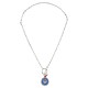 Collana con Conchiglia in Metallo Smalato Blu e Chiusura a T