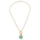 Necklace with Turquoise Enamel Metal Starfish & T-clasp