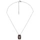 Collier avec pendentif en métal émaillé rouge et motif homard