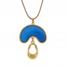 Bleu transparent/ Or/ Marron