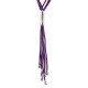 Collana con Cordoncini Viola e Tubo Metallico