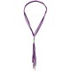 Collana con Cordoncini Viola e Tubo Metallico