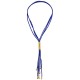 Collier avec plusieurs cordons bleus et tube métallique