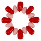 Bracelet with Acrylic Red & Pink Drops