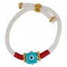 Bleu clair/ Rouge/ Blanc/ Or