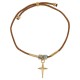 Pulsera con Cruz de Metal Zamak  y Cubos de Cerámica