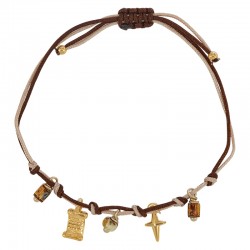Pulsera con Cruces de Metal Zamak