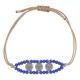 Pulsera con Conector de Metal Zamak y Bolas de Cristal