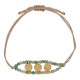 Pulsera con Conector de Metal Zamak y Bolas de Cristal