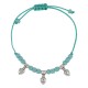 Pulsera con Colgante de Metal Zamak y Bolas de Cristal