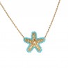 18K Gold/ Light Blue