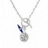 999° Silver Antique Plated/ 5µm/ Blue/ White/ Black