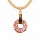 Collier Classique Donut avec Disque en Céramique Crème et Cordon Climb
