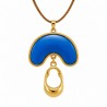 Bleu transparent/ Or/ Marron