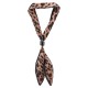 Collar Moderno Con Bufanda Con Estampado Animal Y Tubo De Cerámica