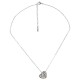 Silver Minimal Necklace with 3D Heart