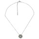 Silver Minimal Necklace with Round Metal Disc