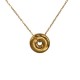 Collier minimaliste en or avec disque métallique rond