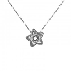 Collar Minimalista de Plata con Estrella en 3D