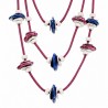999° Silver Antique Plated/ 5µm/ Vintage Pink/ Blue/ White