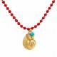 Summer Necklace with Metal Shell & Ball Chain