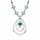 Necklace with Asymmetric Metal Rhombus Design & Enamel