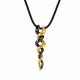 Collana con Pendenti Rotanti in Metallo Nero e Oro