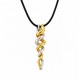 Necklace with Gold & Silver Rotating Metal Pendants
