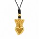 Collar con Corazón y Corona de Metal Zamak