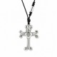 Collier avec Croix. Cœur. Serpent en Argent