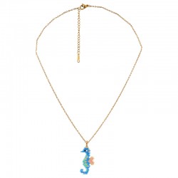 304 Stainless Steel Necklace with Miyuki Seahorse 40+5cm
