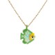 304 Stainless Steel Necklace with Miyuki Fish 40+5cm