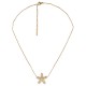 304 Stainless Steel Necklace with Miyuki Starfish 40+5cm