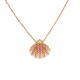 304 Stainless Steel Necklace with Pink Miyuki Shell 40+5cm