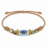Gold/ Light Blue/ Beige